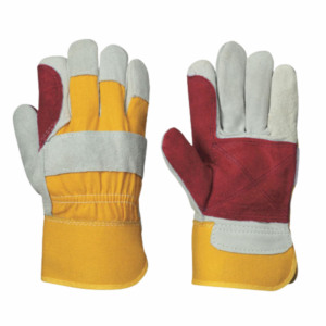 Gants de travail de sécurité industriels en cuir de vachette renforcé, avec dos en coton perforé, pour la protection des mains des ouvriers - Product Image 4