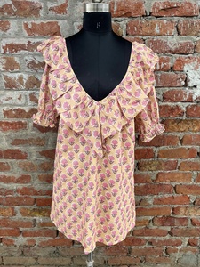 ชุดเดรสฮิปปี้โบฮีเมียนสำหรับฤดูร้อนชุดเดรสแขนยาวผ้าฝ้ายพิมพ์ลายดอกไม้ลำลองปักด้วยความยาวสั้น - Product Image 2