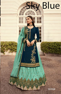 Designer Lehenga With Top and Dupatta Set Heavy Georgette With Embroidery Work Party Wear Wedding Wear Indian Fully Stitched - Product Image 4