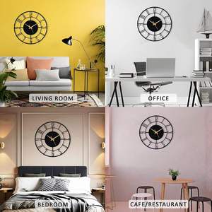 Reloj de Pared Metálico de Estilo Vintage para Decoración del Hogar, Reloj de Pared Decorativo Negro para Sala de Estar, Dormitorio, Interior, a Bajo Precio - Product Image 5