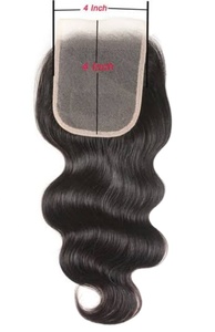 Extensiones de cabello humano de doble trama teñida suave de cabello virgen Remy indio crudo sin procesar con cierre de encaje HD - Product Image 4