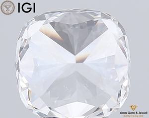 เพชร CVD รูปทรงสี่เหลี่ยมคุชชั่น น้ำหนัก 4.01 กะรัต สี F ความสะอาด VS2 ได้รับการรับรองจาก IGI เหมาะสำหรับเป็นเพชรเม็ดเดี่ยวระดับพรีเมียม - Product Image 5