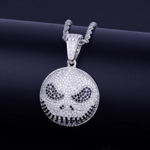 Round Face Pendant Necklace Cubic Zircon Mens Hip Hop Jewelry <b>Iced</b> <b>Out</b> Circular Medallion Bling Gold Silver <b>Chain</b> Charm Mens - Product Image 5