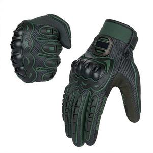 Guantes de Motocicleta de Cuero con Protección Completa para los Dedos, Resistentes a Impactos, con Protector de Nudillos Rígido, Guantes de Seguridad para Motociclistas 2026 - Product Image 4