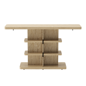 Consolle Vintage da 63 Pollici dal Design Elegante con 2 Ripiani Aperti e Alta Capacità di Carico per Soggiorno - Product Image 6
