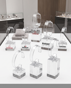 Exhibidor de Relojes Acrílico Moderno para Tiendas Minoristas – Organizador de Relojes de Lucite Transparente para Relojes y Exhibiciones de Cristal - Product Image 3