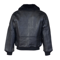 Blouson aviateur en cuir d'agneau véritable pour homme, col montant, poches avant en toile, coupe-vent, antibactérien, décontracté, pour moto