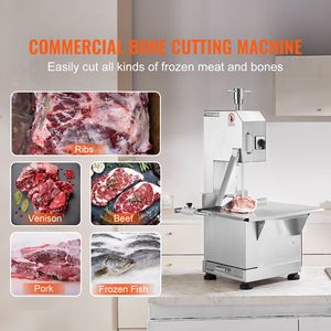 Sega a nastro elettrica commerciale da 2200W per carne, in acciaio inossidabile, con piano di lavoro da 47 cm x 53 cm e taglio di 18 cm, nuova sega da banco per ossa - Product Image 2