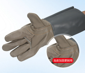 Gants de soudage TIG Vantrex Industries de qualité supérieure en cuir de chèvre premium avec protection anti-éclaboussures de métal fondu, type B, pouce entièrement recouvert - Product Image 2