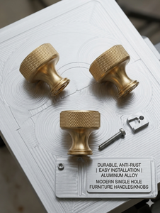 Perillas elegantes de aluminio para gabinetes – Perillas modernas de un solo orificio para muebles, duraderas, antirrobo, de fácil instalación - Product Image 3