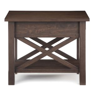Kitchener Warm <b>Walnut</b> Brown Narrow Side <b>Table</b> for Nightstands - Product Image 6