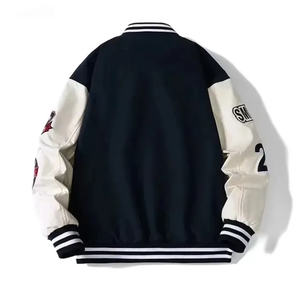 Veste Graffiti pour hommes Veste de baseball OEM Custom NY Sleeve Chenille Broderie Baseball Vintage Letterman Varsity Jackets - Product Image 2
