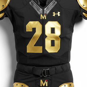 Uniforme de football américain professionnel, maillot personnalisé sublimé, équipement de football durable à double col pour équipe de lycée - Product Image 2