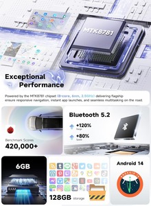 Radio para Auto Android 14 6G+128G para Todos los Vehículos, Estéreo para Auto Android, Navegación GPS, WiFi 4G LTE, Pantalla Táctil QLED de 10.2 Pulgadas, Unidad Principal - Product Image 3