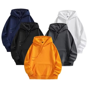 เสื้อฮู้ดดี้โอเวอร์ไซส์ผ้าฝ้าย 100% คุณภาพสูงสำหรับผู้ชาย พิมพ์ลายฤดูหนาว แบบเรียบ - Product Image 1