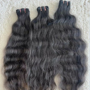 Extensiones de Cabello Humano Remy Virgen Sin Procesar de Fábrica del Sur de la India, Cabello de un Solo Donante, Ecológico y de Lujo - Product Image 1