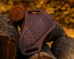 Funda de Cuero Premium para Cuchillo con Presilla para Cinturón – Diseño Artesanal de Cestería – Suministro al por Mayor - Product Image 4