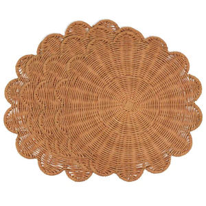 Set de table en rotin en forme de fleur décorative, fait main, tissé naturellement, style bohème vintage, décoration de table écologique - Product Image 6