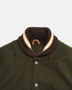 Factory Custom Cotton Wool Slim Fit Varsity <b>Jacket</b> Coat Men <b>Leather</b> Sleeves Embroidery Letterman Bomber <b>Jacket</b> for Men and Women - Product Image 1