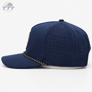 Casquette de golf personnalisée fabriquée au Vietnam, découpée au laser, imperméable, respirante, en polyester, avec logo brodé, OEM ODM, vente en gros - Product Image 3