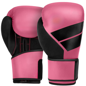 Gants de boxe en simili cuir rose avec fermeture Velcro, gants d'entraînement respirants pour adultes de 14 ans et plus - Product Image 1
