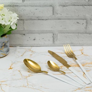 Ensemble de couverts de luxe en or mat – Collection de couverts haut de gamme pour la maison, l'hôtel et le restaurant - Product Image 1