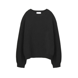 Ribbed Knitted Sweatshirt Women Crewneck Soft Polyester/Acrylic <b>Blend</b> Casual Regular Fit Long Sleeve Winter Medium-Heavyweight - Product Image 6