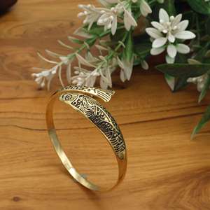 Vintage Style Fish <b>Cuff</b> <b>Bracelet</b> Adjustable gold <b>Silver</b> Ocean Jewelry, Bohemian Marine Animal <b>Cuff</b> Gift - Product Image 5