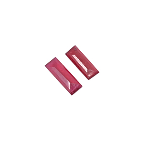 Natural <b>Ruby</b> Gemstone 10x4mm 1.40 Carat Baguette Shape for Jewelry Making - Product Image 1