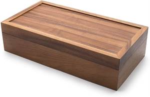 Boîte de rangement en bois détachable pour sachets de thé avec 4x8 compartiments, style campagnard, présentoir de rangement pour sachets de thé, coffre naturel - Product Image 3