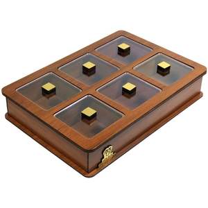 Caja de Madera Pulida Hecha a Mano para Frutos Secos, con Tallado Floral, Estilo Moderno y Lujoso, con Tapa, Perfecta para Regalos Tradicionales y Celebraciones Festivas - Product Image 6
