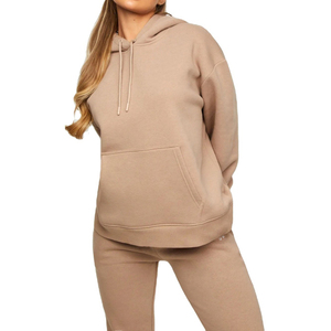 Sweat à capuche pour femme 100% coton avec logo imprimé personnalisé, respirant, confortable, tissu tricoté, écologique, séchage rapide, style streetwear - Product Image 2