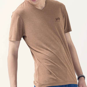 T-shirt col V pour homme, design unique, coupe ample, imprimé, prix de gros, nouvelle arrivée, 100% coton, séchage rapide - Product Image 4