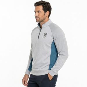 Sweat-shirt coupe-vent demi-zip pour homme, hauts en polaire chauds d'hiver pour homme, sweat-shirts décontractés, pull uni à demi-zip tendance - Product Image 3