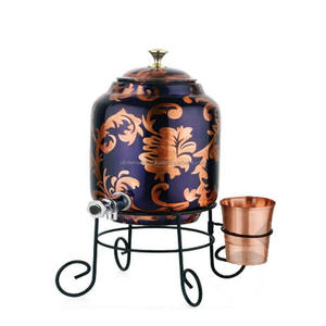 Olla de agua de cobre con cobre puro pulido impreso, enfriador de agua con tamaño personalizado y color para uso en la cocina - Product Image 4