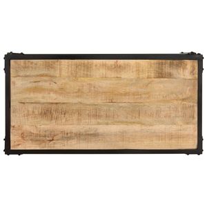 Tavolino in legno massello di Mango grezzo 35.4 \ "x17.7 \" x13.8 \ "-resistente ed elegante - Product Image 4