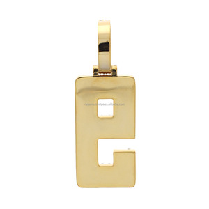 Colgante Personalizado con Letra del Alfabeto, Corte Diamante VVS1, Plata de Ley 925, Colgantes de Lujo Estilo Hip Hop, Chapado en Oro - Product Image 6