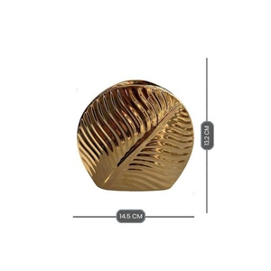 Grand vase à fleurs en céramique noire mate, design classique, 41 cm, style minimaliste abstrait en forme de goutte d'eau - Product Image 2