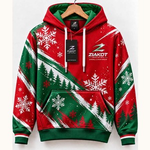 Sweat-shirt à capuche sportif rouge royal personnalisé, cousu sur mesure, vente en gros directe de l'industrie Ziakot - Product Image 5