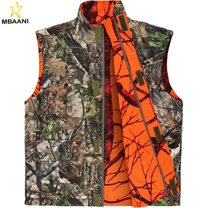 <b>Camo</b> and Orange Hunting Reversible Vest, Game Vest <b>Jacket</b> for Hunting Camping - Product Image 1