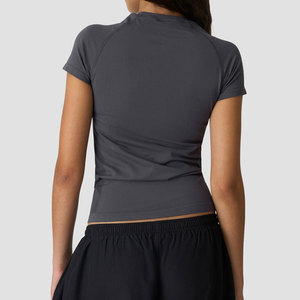 Ropa Deportiva de Bajo Precio, Material Spandex/Poliéster, Camiseta Lisa para Mujer, Ropa de Gimnasio, Compresión, Ropa de Entrenamiento al Aire Libre - Product Image 2