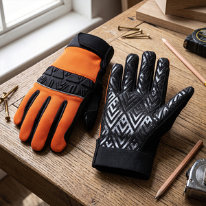 Guantes de Trabajo de Cuero Sintético Amara de Alto Rendimiento, Protección de Manos de Seguridad Industrial, Reforzados para Construcción, Certificados CE - Product Image 4