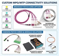 Kabel Patch Fiber Fanout DAMU DM-MPO-SC-OS2-12F MPO 12 Core ke SC APC SM Single Mode Breakout Cable FTTH untuk Jaringan Pusat Data