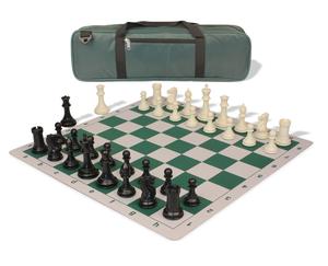 Juego de Ajedrez de Viaje Enrollable Portátil, Tablero Estándar de 20 Pulgadas de Silicona/Vinilo Verde con Piezas Staunton Resistentes y Bolsa de Almacenamiento de Lujo - Product Image 5