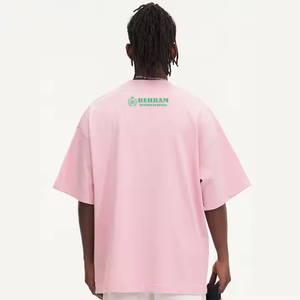 T-shirt décontracté à manches courtes pour homme, coupe classique, 100 % coton 260g, style sportif uni, impression personnalisée par sérigraphie, vente en gros - Product Image 3