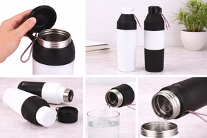 Bouteille d'eau personnalisée en acier inoxydable PureHydro Premium pour la remise des diplômes et Thanksgiving - Product Image 2