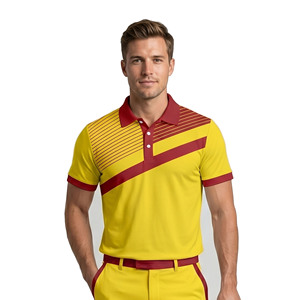 Polo de Golf para Hombre, Transpirable, de Secado Rápido, Manga Corta, Ropa Deportiva, Logotipo Personalizado, Jersey de Golf Premium al por Mayor - Product Image 1