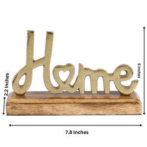 Home Sign Gold Plated Handmade Decor Tabletop Living Room Art Sculpture Modern Farmhouse Style Love Theme - Product Image 3