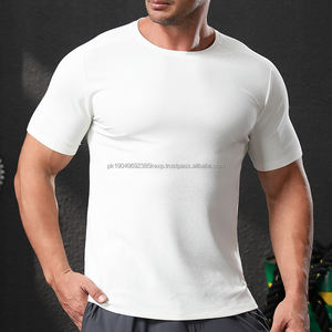 Camiseta Deportiva de Alta Elasticidad con Abertura Lateral para Impresión, Camisetas Lisas al por Mayor, Camiseta en Blanco - Product Image 3