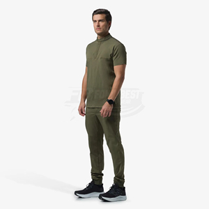 Blusa de Uniforme Médico para Mujer, Color Verde Oliva, con Bolsillo para Estetoscopio, Tejido de Algodón y Poliéster, Personalizable - Product Image 4